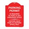 Signmission Parking Permit Is Required to Park in ANY Unmarked Space Visitors Must Park in Visito, RW-1824-23400 A-DES-RW-1824-23400 - alternate 1
